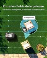 eufy E18 Robot Tondeuse sans Fil, sans Perte de Signal, sans RTK, TrueVision, GNSS, Tonte Jusqu’à 1200m² – Image 5