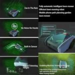 Tondeuse à gazon robotique - Coupe jusqu'à 1500 ㎡ - Télécommande pour pelouse de jardin - Tonte ultra silencieuse – Image 4
